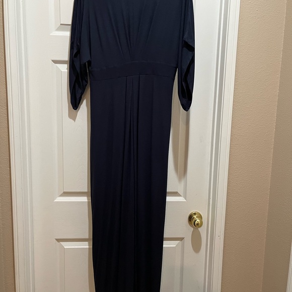 Ingrid & Isabel Navy Blue Kimono Style Maxi Maternity Dress Large Stretchy Soft - Picture 6 of 8